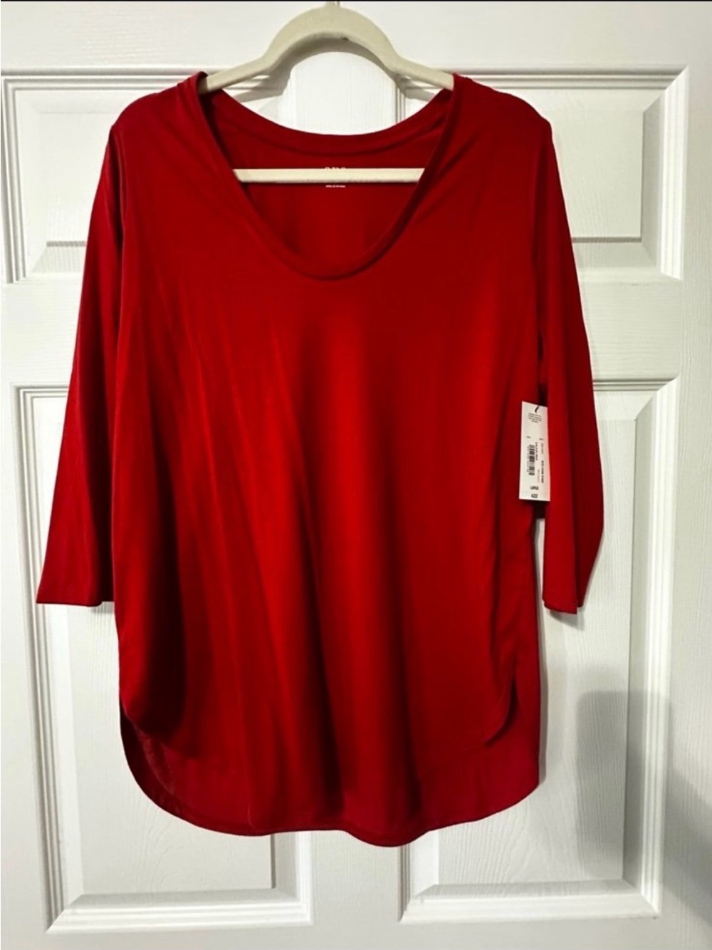 NWT a.n.a Bold Red 3/4 Sleeve Women's Top
